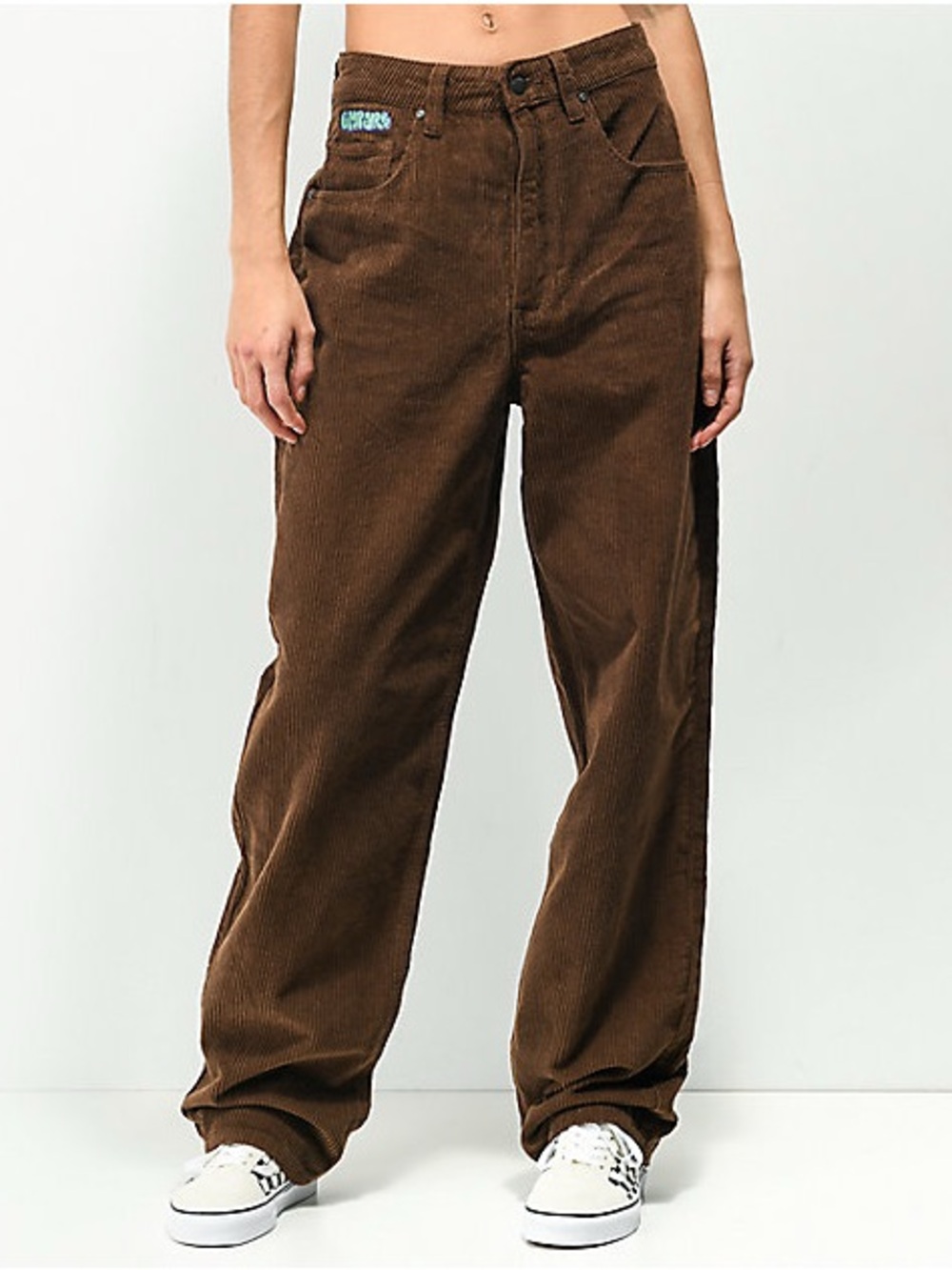 Empyre Womens Sz 14 Tori Carafe Corduroy Skate Pants Chocolate Brown